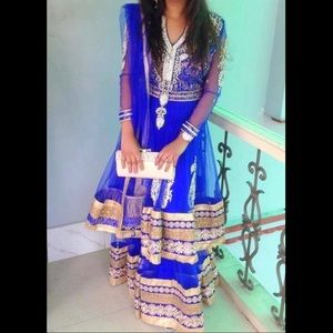 Royal Blue Indian Lehenga Choli Dress